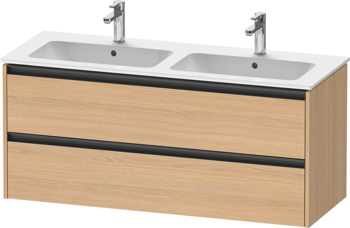 DURAVIT Ketho.2 Waschtischunterbau 1280 mm betongrau matt mit 2 Schubkästen und Soft-Close