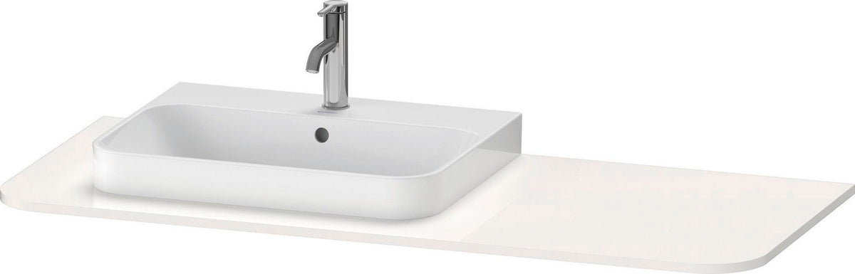 Duravit Konsole Happy D.2 1300 mm taupe supermatt – Beckenposition links