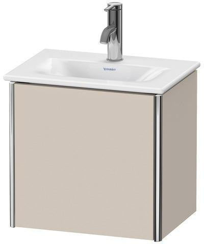 Duravit XSquare Waschtischunterbau 397 mm, 1 Tür, Taupe seidenmatt – Wandhängend für Viu