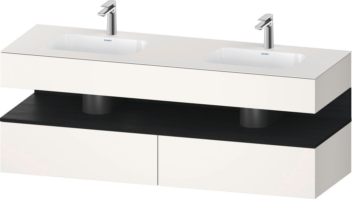 DURAVIT Qatego Studio F. A. Porsche Waschtischset 1600 mm mit Konsolenwaschtischunterbau, 2 Auszüge