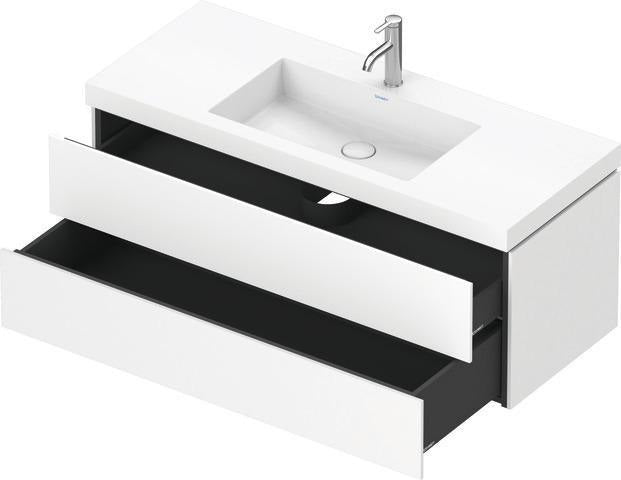 Duravit L-Cube Waschtischset 1200 mm mit Vero Air Möbelwaschtisch, 2 Schubkästen, 1 Hahnlochbank, s-matt