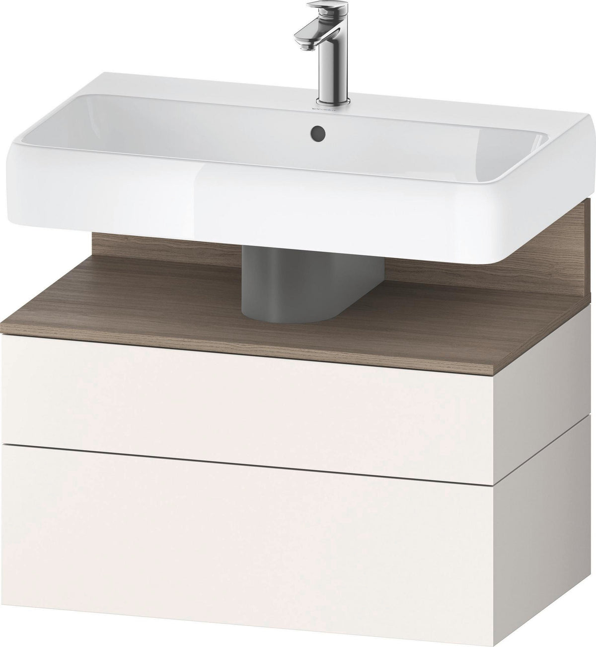 Duravit Qatego Waschtischunterbau 790 mm Weiß Hochglanz mit LED-Nischenbeleuchtung