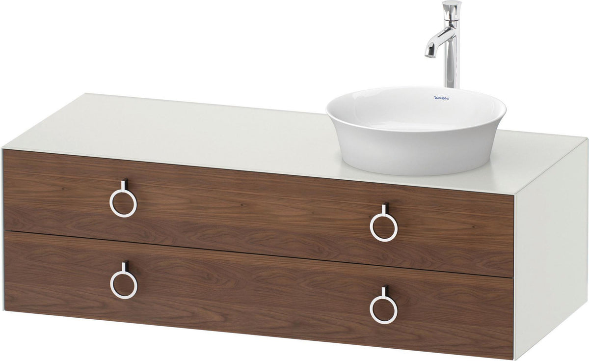 DURAVIT White Tulip Konsolenwaschtischunterbau wandhängend 1300 mm mit LED-Innenbeleuchtung und Soft-Close