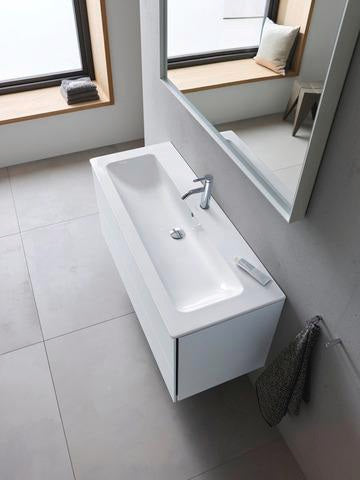 Duravit L-Cube Waschtischunterbau 1220 mm taupe matt mit 2 Schubkästen und Tip-On-Technik