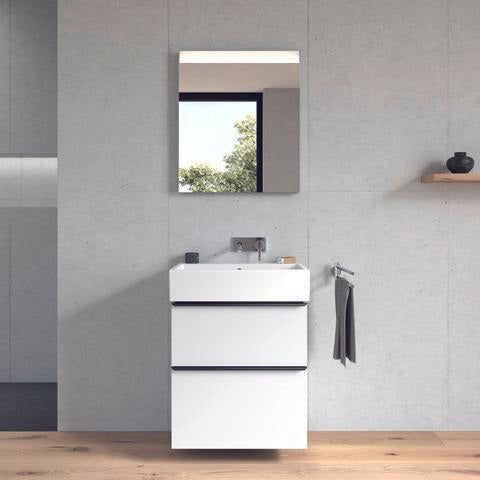 DURAVIT Waschtisch Vero Air 600 mm mit Überlauf, 1 Hahnloch, weiß – Wandmontage