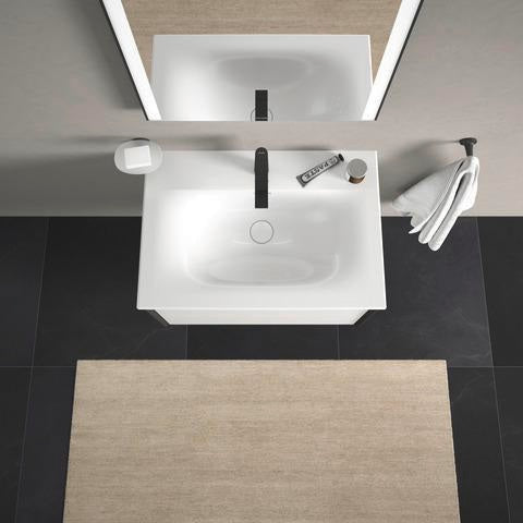 DURAVIT Viu Möbelwaschtisch 730 mm Weiß mit Überlauf und Hahnlochbank