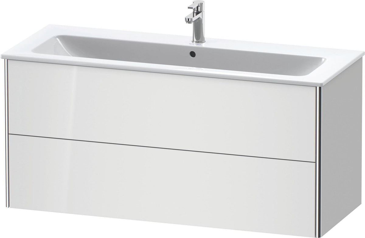 DURAVIT XSquare Waschtischunterbau 1210 mm, 2 Schubkästen, Weiß Seidenmatt
