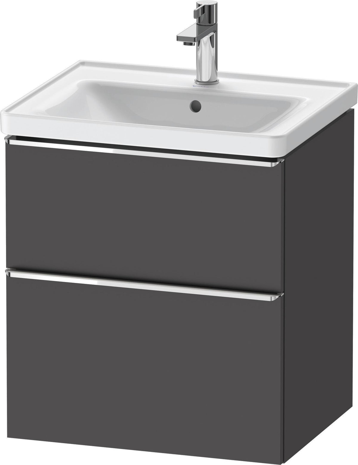 Duravit D-Neo Waschtischunterbau 584 mm betongrau matt mit Auszug und Schubkasten