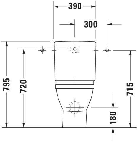 DURAVIT Stand-WC Starck 3 Tiefspüler 655 mm weiß, für Aufsatz-Spülkasten