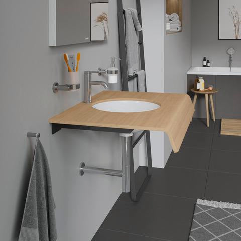 DURAVIT Konsolenträger Universal 420x90mm T-förmig – Stahl, grau, für Badmöbel