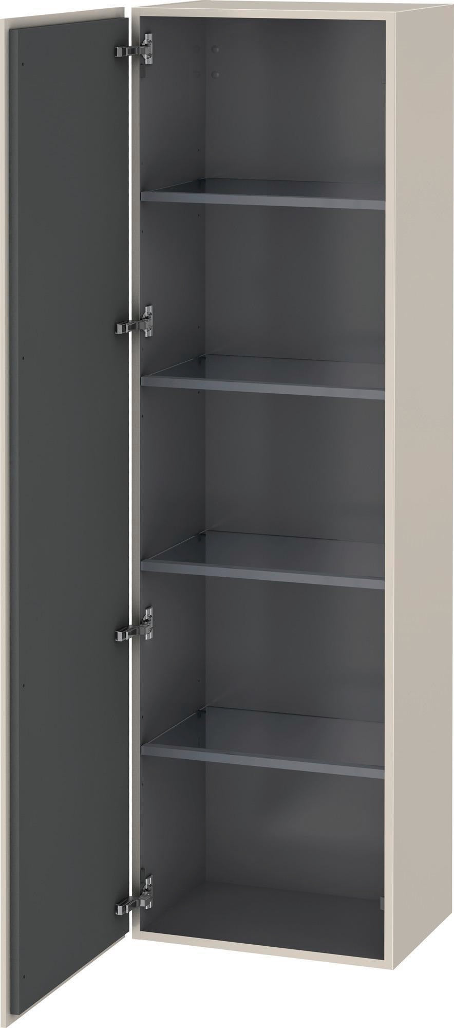 Duravit L-Cube Hochschrank 500 mm, 1 Tür links, Leinen, wandhängend, Soft-Close