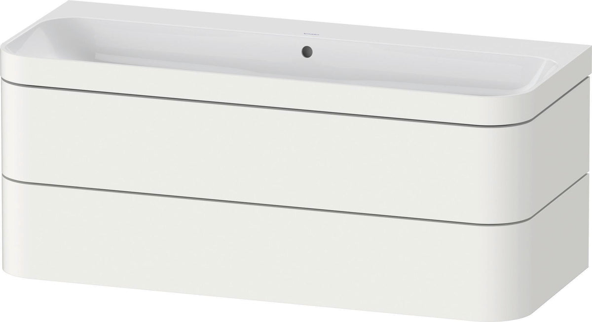Duravit Happy D.2 c-bonded Waschtischset 1175 mm wandhängend mit 2 Schubkästen und Tip-on Technik