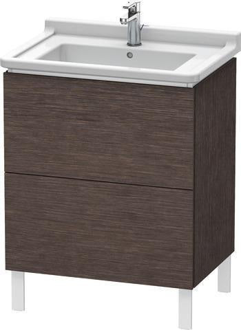 Duravit L-Cube Waschtischunterbau 469x670x712 mm taupe matt – 2 Auszüge, Tip-On, für Starck 3
