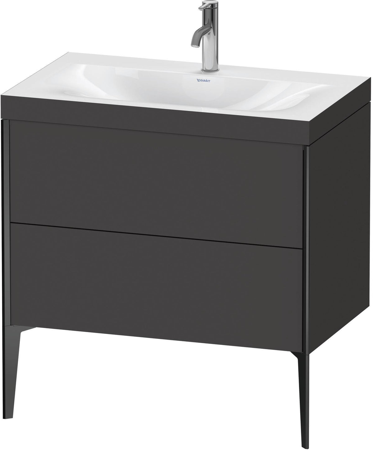 DURAVIT XViu c-bonded Waschtischset 800 mm mit 2 Auszügen, bodenstehend, Soft-Close