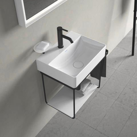 Duravit DuraSquare Metallkonsole mit Handtuchhalter links/rechts, chrom, 333x516x400 mm