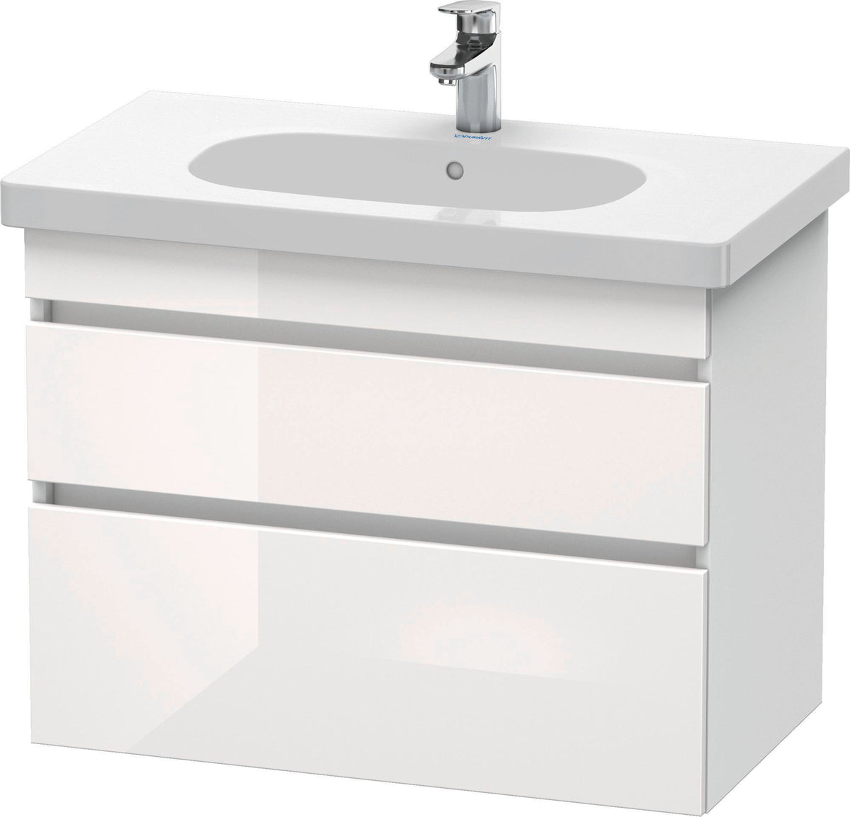 DURAVIT DuraStyle Waschtischunterbau 800 mm wandhängend, 2 Schubkästen, weiß matt – mit Soft-Close