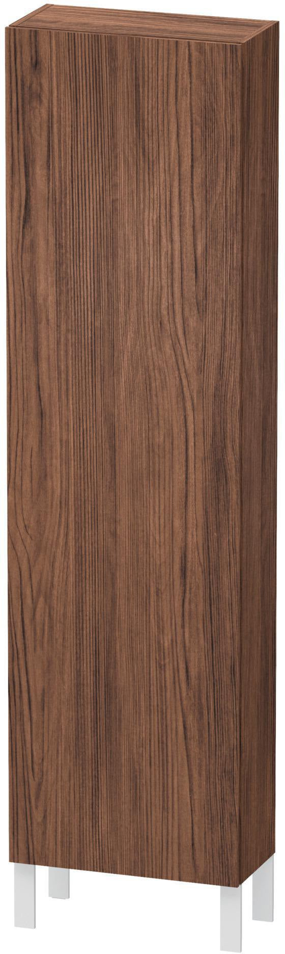 Duravit Hochschrank L-Cube 243x500x1760mm Nussbaum dunkel, 1 Tür rechts, wandhängend