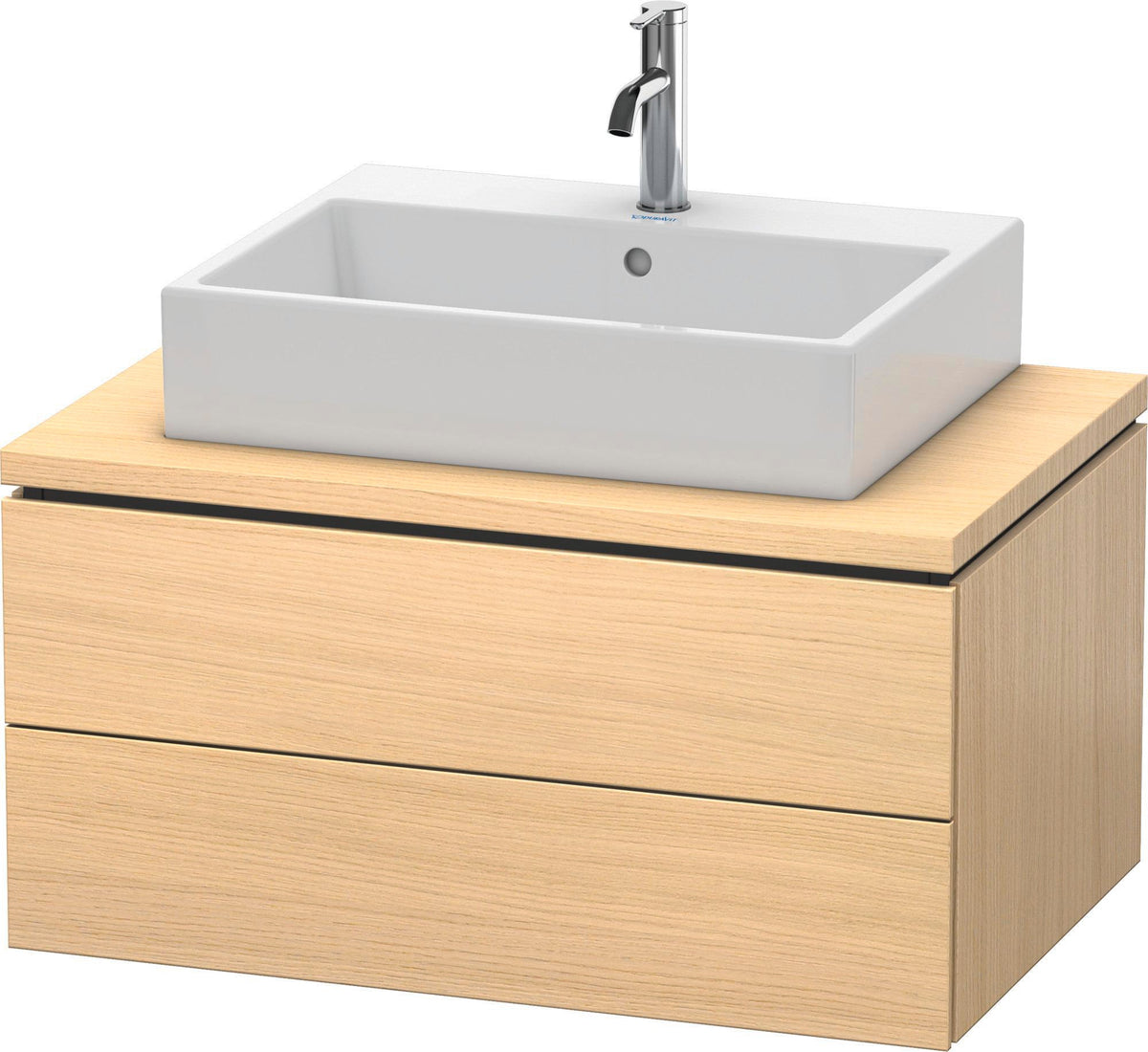 DURAVIT L-Cube Konsolenwaschtischunterbau 820 mm betongrau matt mit 2 Schubkästen