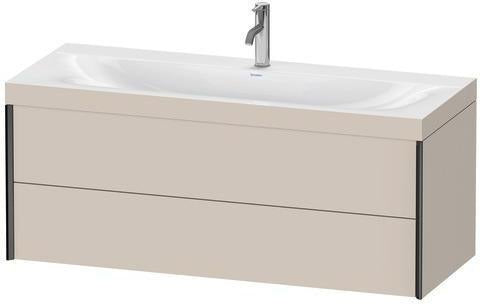 Duravit Möbelwaschtischset XViu 1200x480mm mit Unterbau, 2 Schubkästen, Ahorn mitte