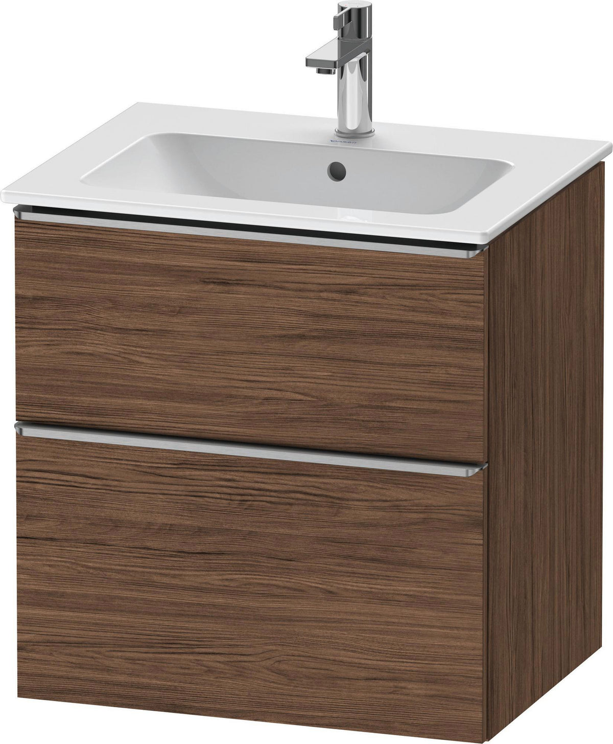 DURAVIT D-Neo Waschtischunterbau 610 mm Eiche Schwarz mit Bronze Griff – wandhängend