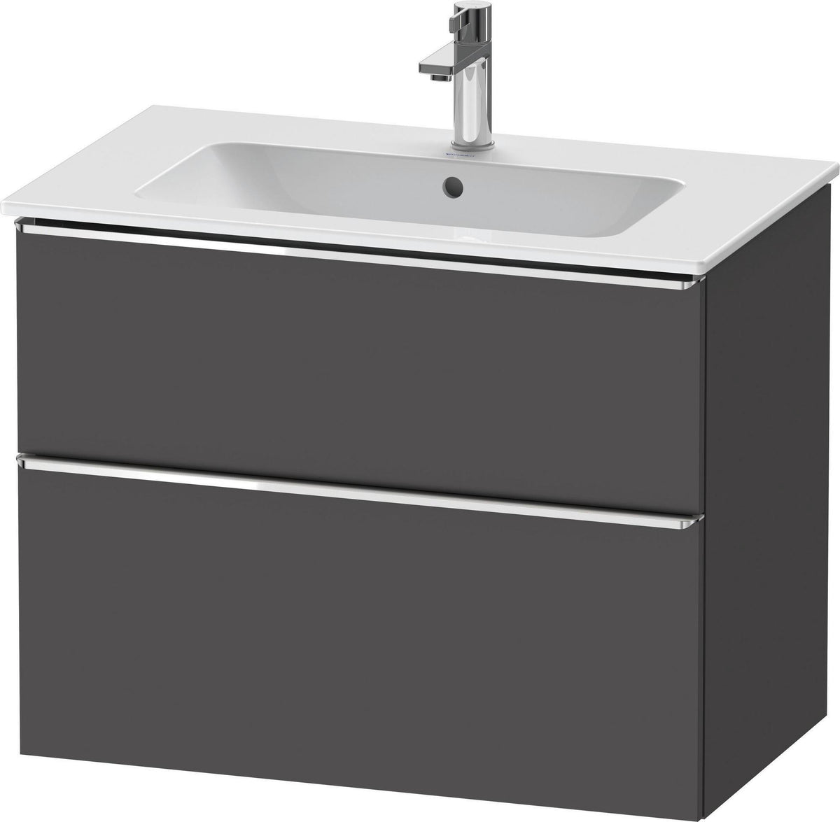 Duravit D-Neo Waschtischunterbau 810 mm betongrau matt mit Soft-Close-Auszug