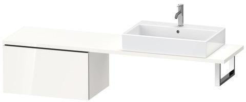 Duravit L-Cube Unterschrank 720 mm taupe supermatt – 1 Auszug, wandmontiert, mit Dämpfung