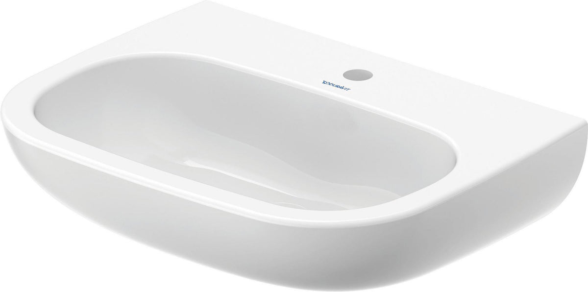 Duravit Waschtisch D-Code 600 mm weiß, wandhängend, 1 Hahnloch, ohne Überlauf