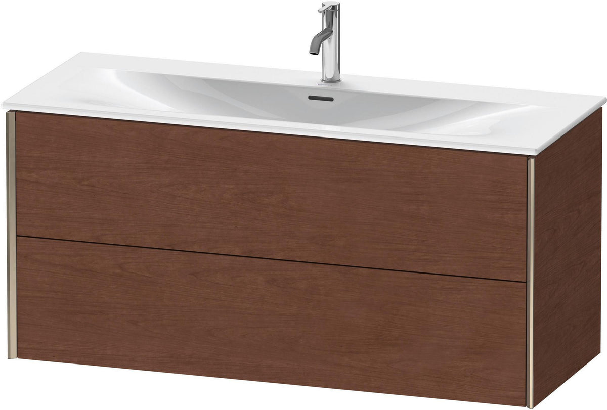 DURAVIT XViu Waschtischunterbau wandhängend 1210 mm, 2 Schubkästen, weiß matt – ohne Griff, mit Tip-On-Technik
