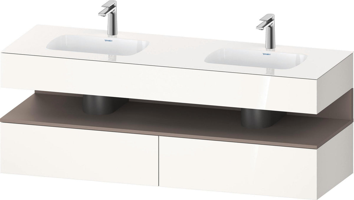 DURAVIT Qatego Studio F. A. Porsche Waschtischset 1600 mm mit Konsolenwaschtischunterbau, 2 Auszüge