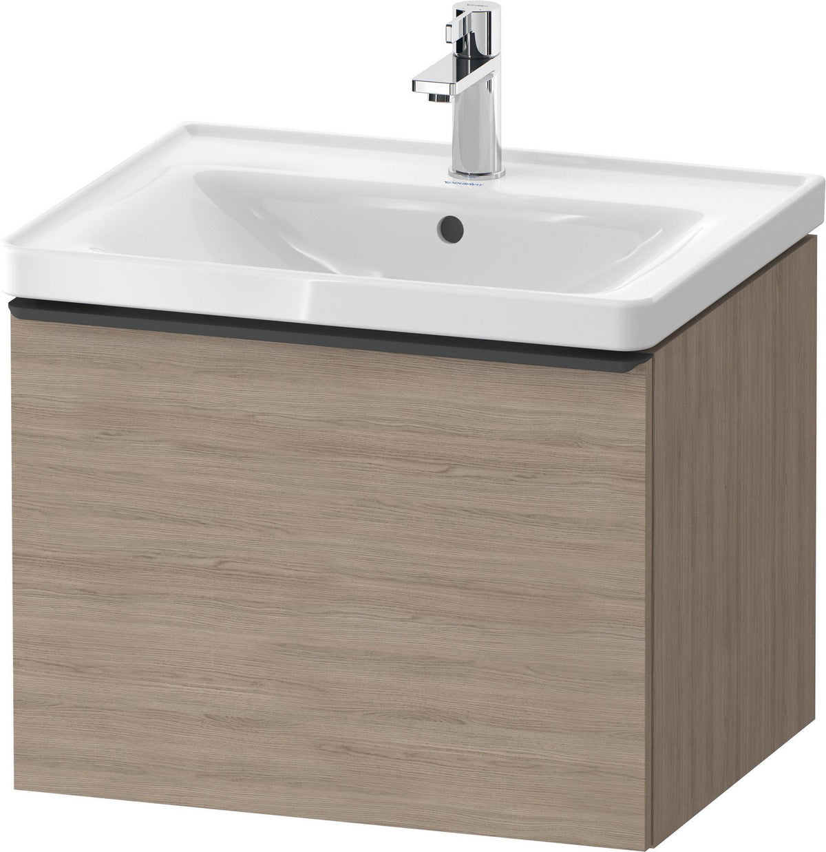 Duravit D-Neo Waschtischunterbau 584 mm Eiche Terra Matt wandhängend mit Soft-Close-Auszug