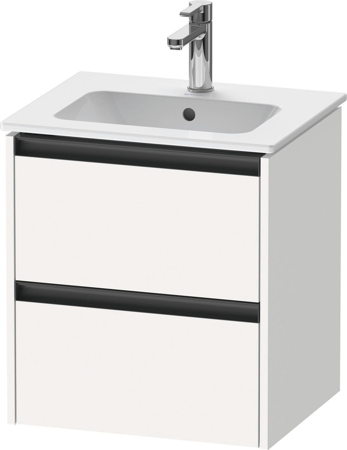 Duravit Ketho.2 Waschtischunterbau wandhängend 510 mm mit 2 Schubkästen, Betongrau Matt