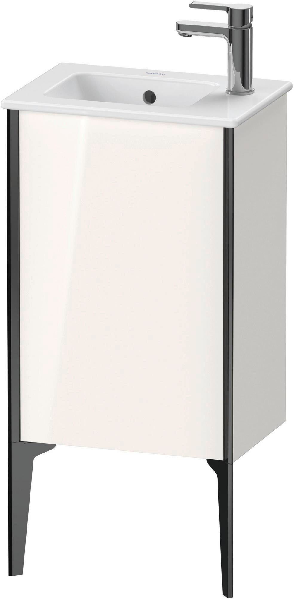 DURAVIT XViu Waschtischunterbau bodenstehend 594 mm weiß matt rechts – 1 Tür, Tip-On-Technik