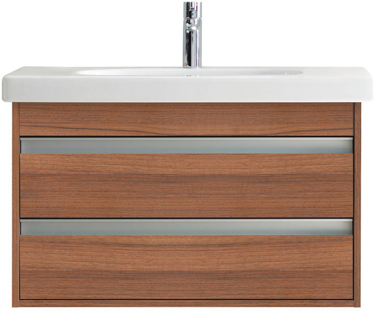 Duravit D-Code Möbelwaschtisch 850 mm mit Überlauf und Hahnlochbank – Weiß