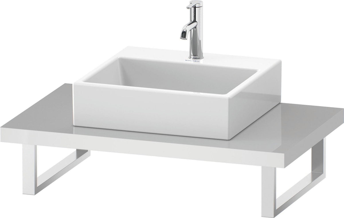 Duravit L-Cube Konsole 45x550 mm Amerikanischer Nussbaum mit Ausschnitt