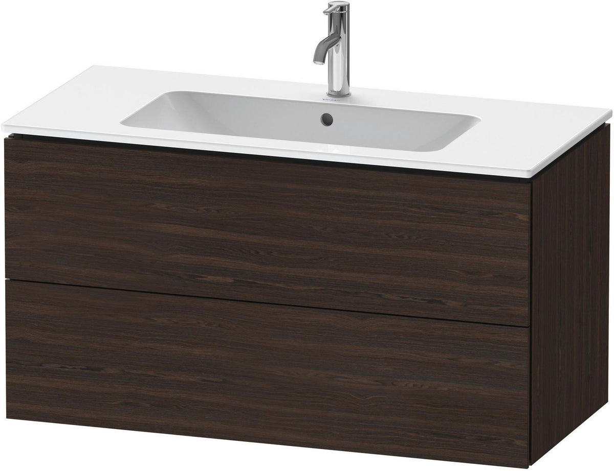 Duravit L-Cube Waschtischunterbau 1020 mm taupe matt – wandhängend, 2 Schubkästen, Tip-On