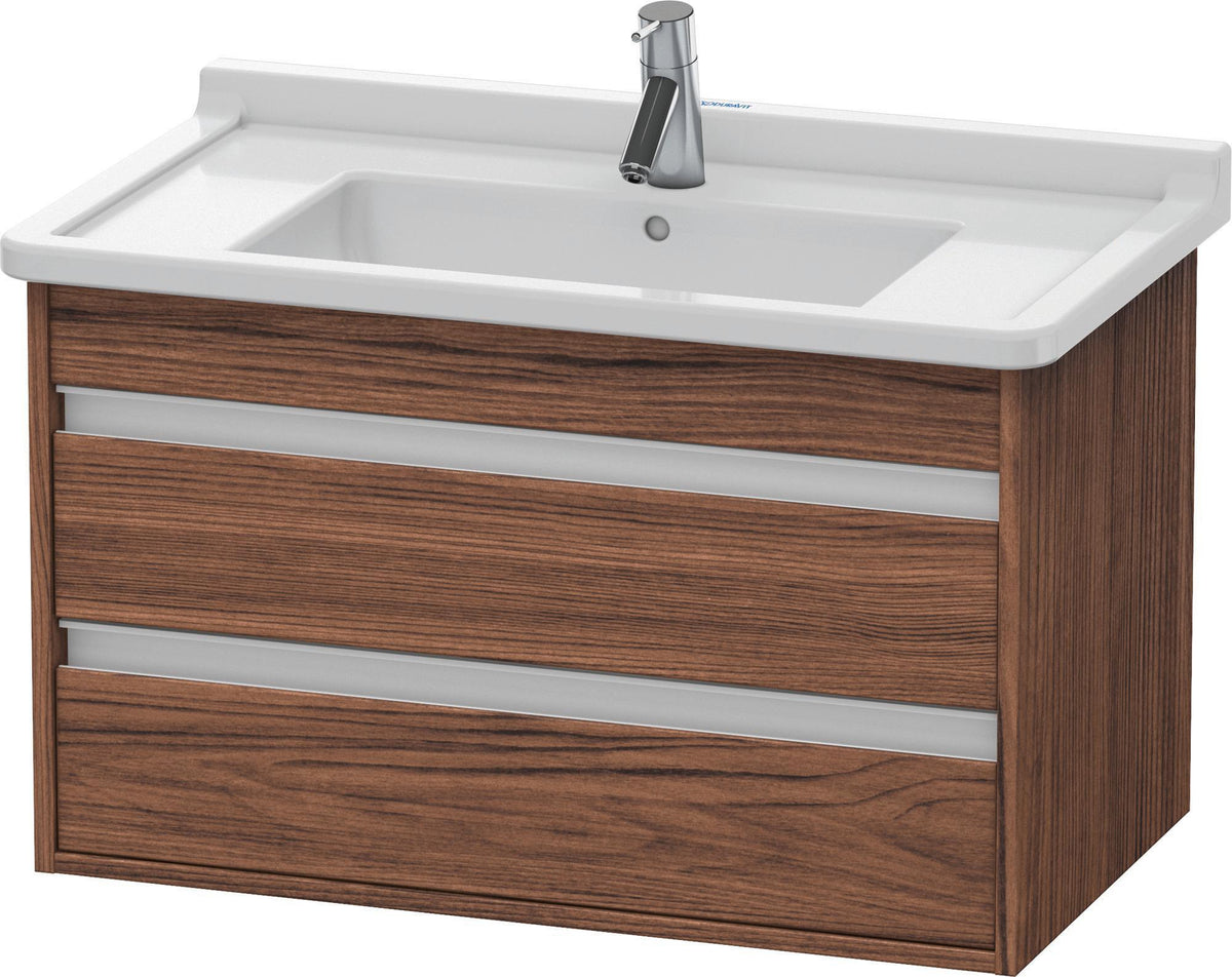 Duravit Ketho Waschtischunterbau wandhängend 800 mm basalt matt mit 2 Schubkästen