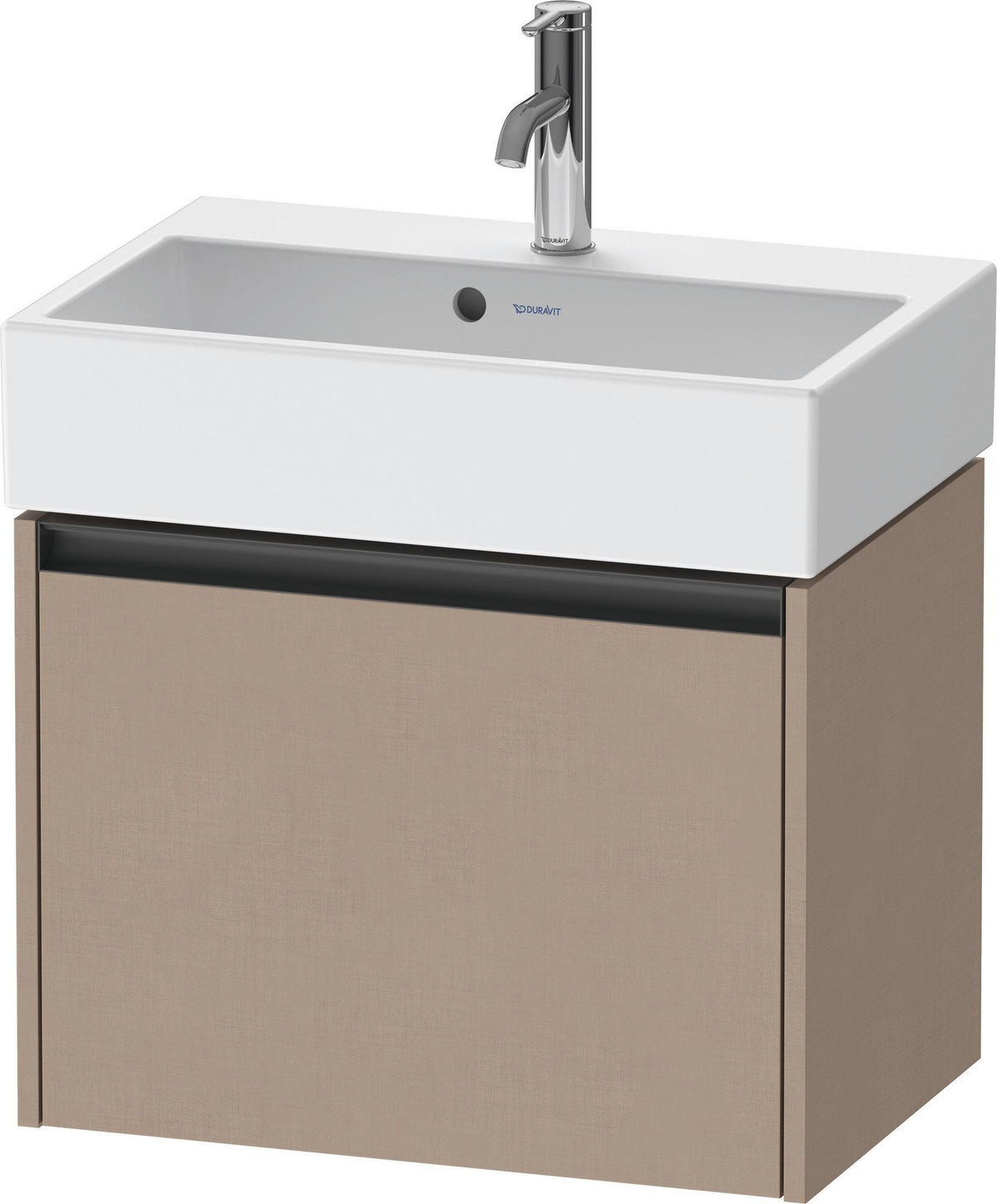 Duravit Ketho.2 Waschtischunterbau 584 mm betongrau matt – 1 Auszug, Soft-Close, wandhängend