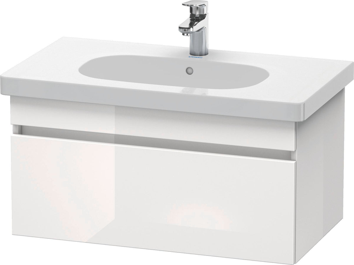DURAVIT DuraStyle Waschtischunterbau 800 mm Eiche Terra/Weiß Matt, 1 Auszug, wandhängend