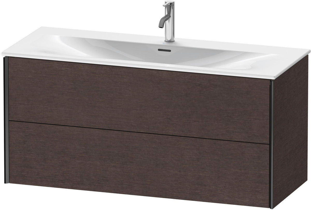 DURAVIT XViu Waschtischunterbau wandhängend 1210 mm, 2 Schubkästen, weiß matt – ohne Griff, mit Tip-On-Technik