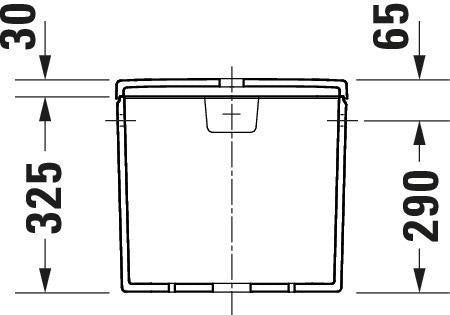 Duravit No.1 Spülkasten Weiß 390x170mm Dual Flush Anschluss unten links