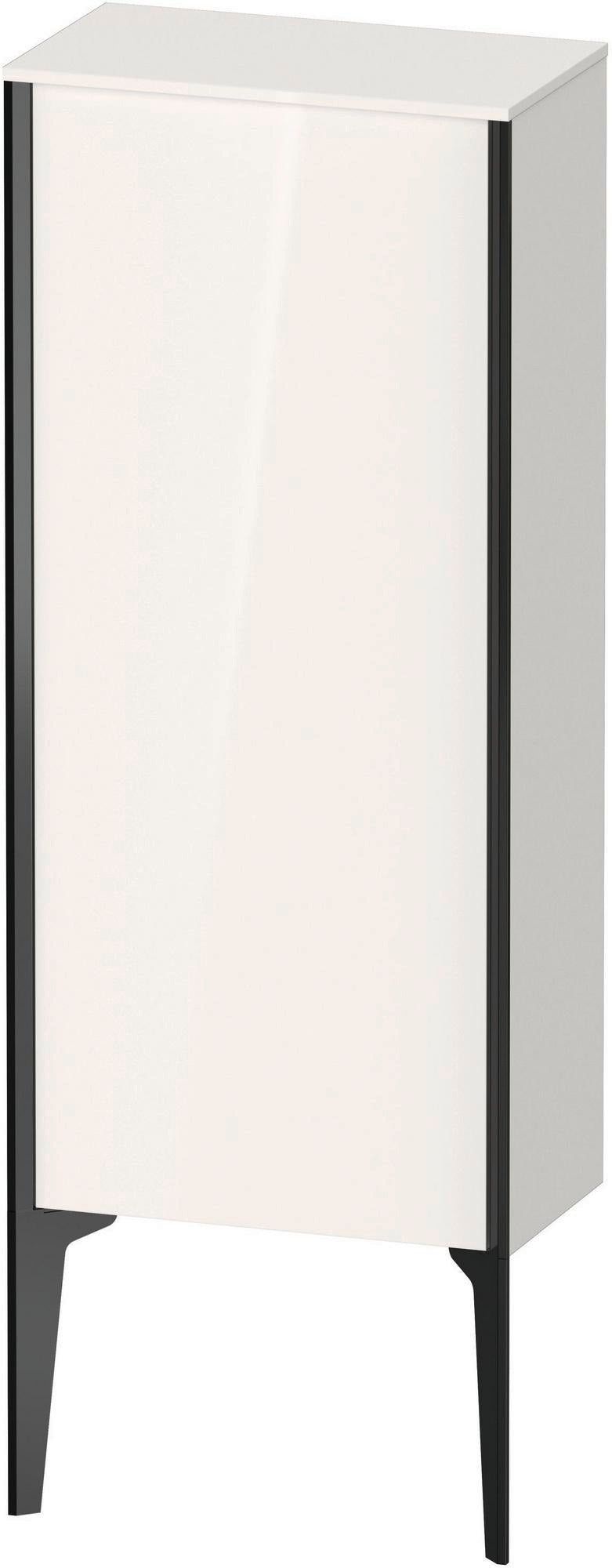 Duravit Halbhochschrank XViu 890x400x240mm TA links schwarz matt/weiß hochglanz