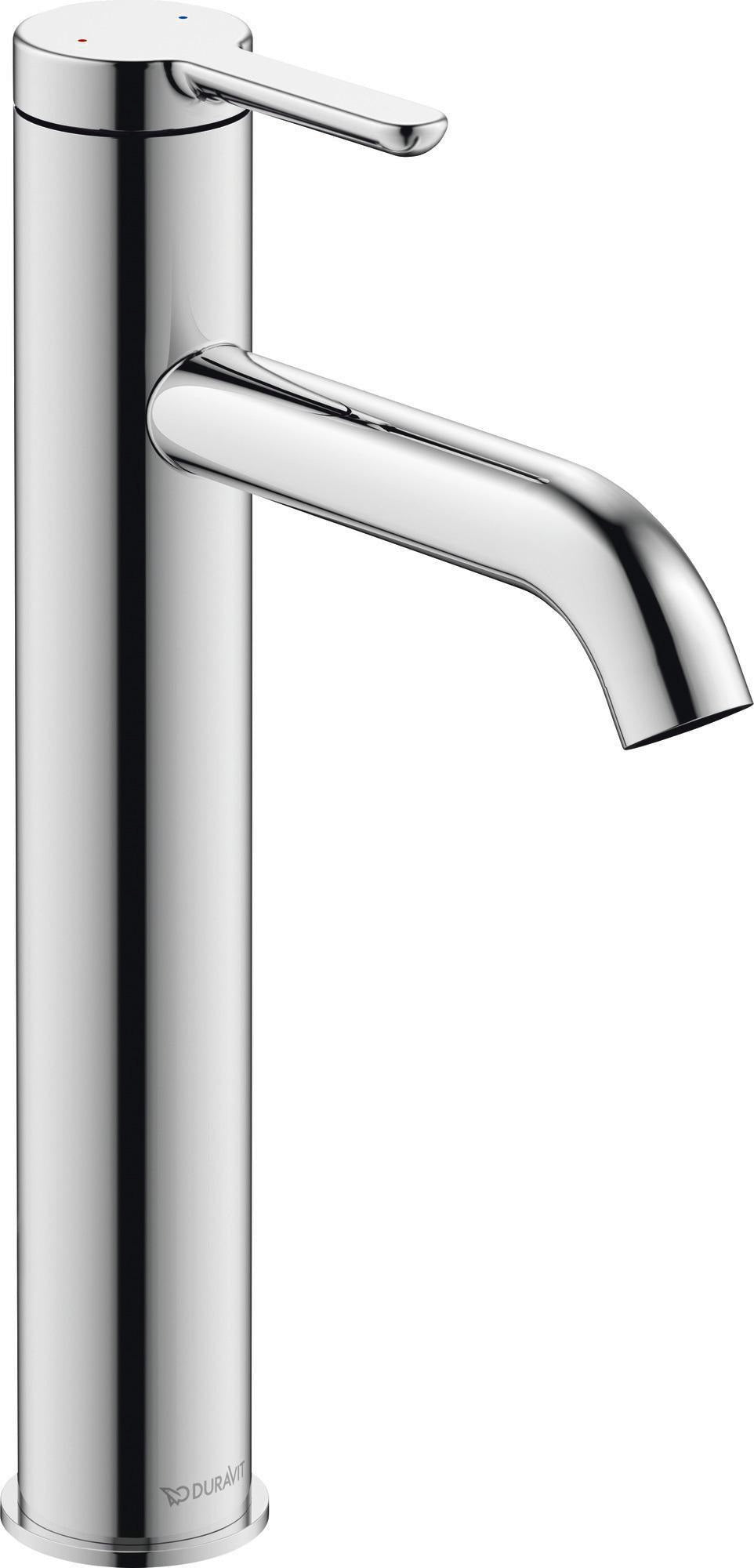 DURAVIT C.1 Einhebel-Waschtischmischer L ohne Zugstange, Schwarz Matt, 136 mm Ausladung