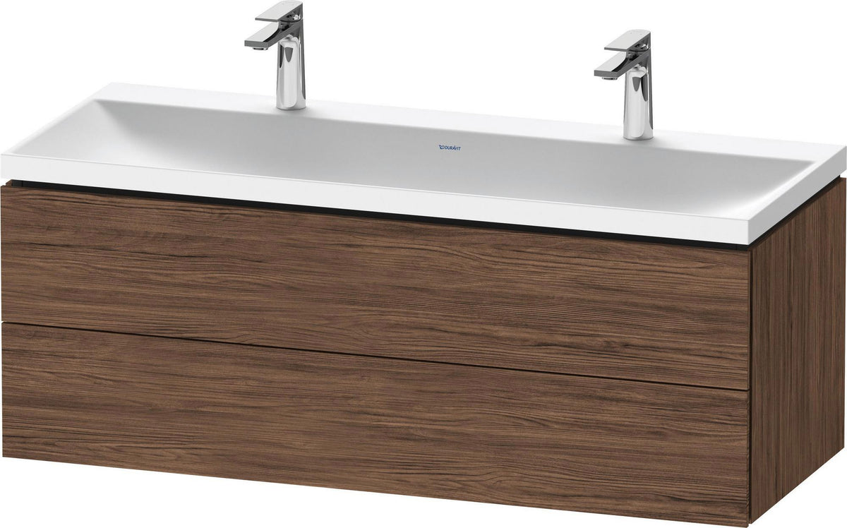 DURAVIT L-Cube Waschtischset 1200x480x480 mm, Eiche, 2 Schubkästen, wandhängend, Tip-on