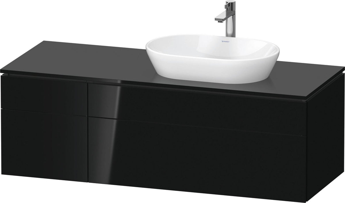 Duravit L-Cube Waschtischunterbau 1420 mm Taupe supermatt mit Tip-on und Soft-Close