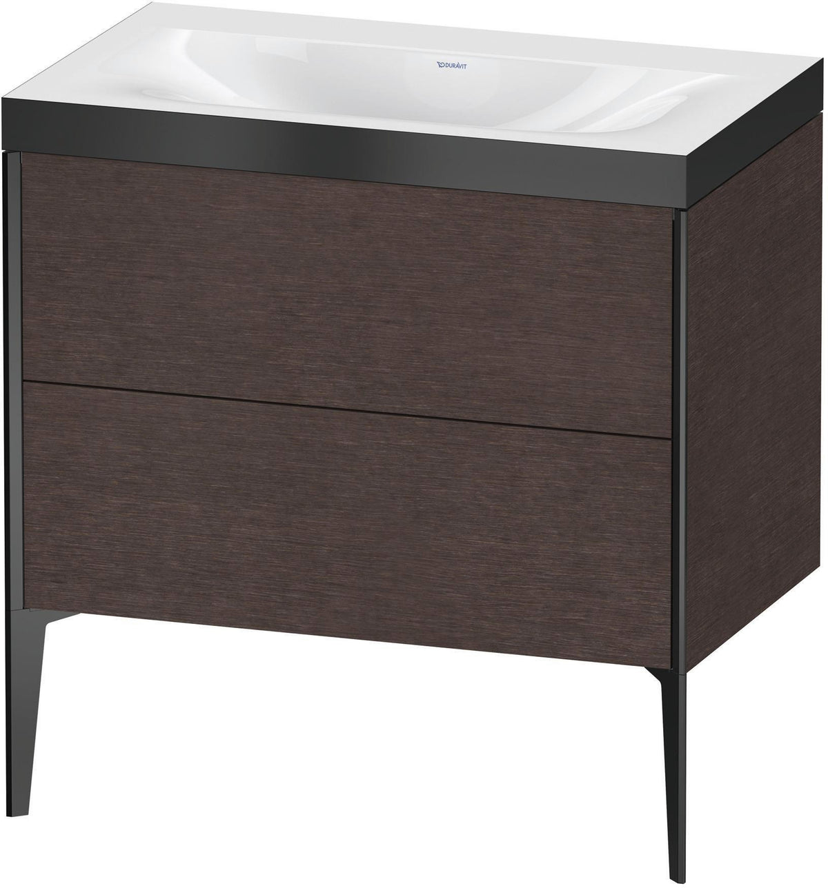 Duravit XViu c-bonded Waschtischset bodenstehend 800 mm mit 2 Auszügen, Push-Open und Soft-Close