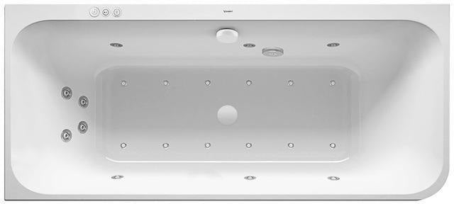 DURAVIT Whirlwanne Happy D.2Plus 1800x800mm Ecke links mit Air-System und graphit supermatt