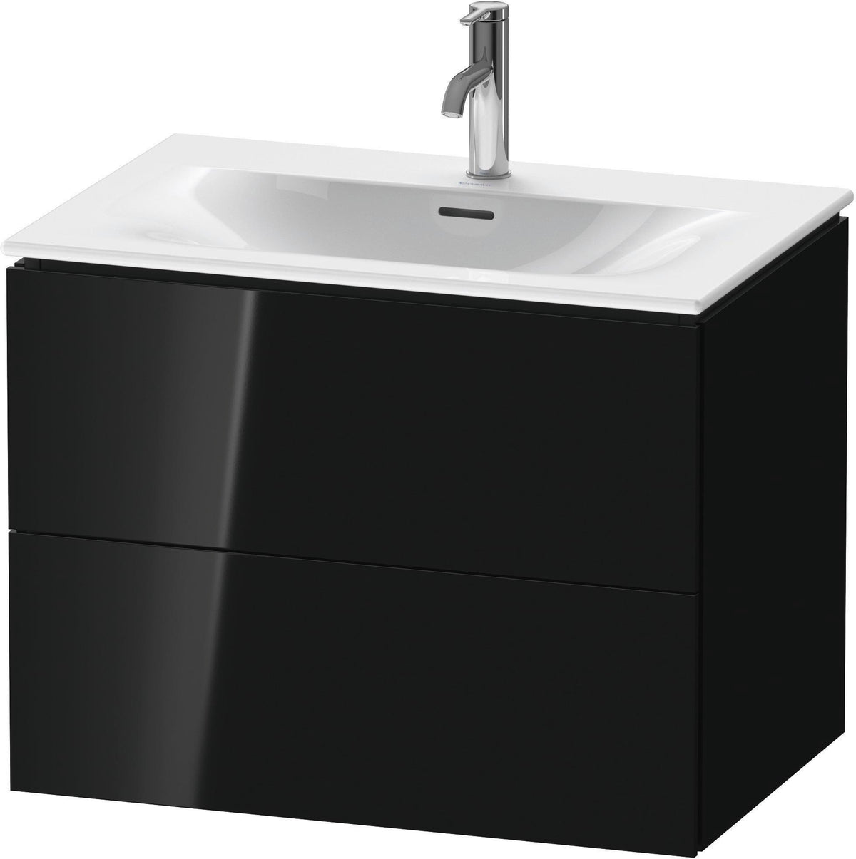 DURAVIT L-Cube Waschtischunterbau wandhängend 720 mm weiß matt mit 2 Schubkästen und Tip-On-Technik