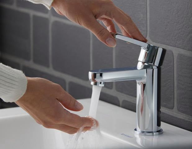 DURAVIT B.2 Einhebel-Waschtischmischer mit Zugstange, Chrom – 138,5 mm Ausladung
