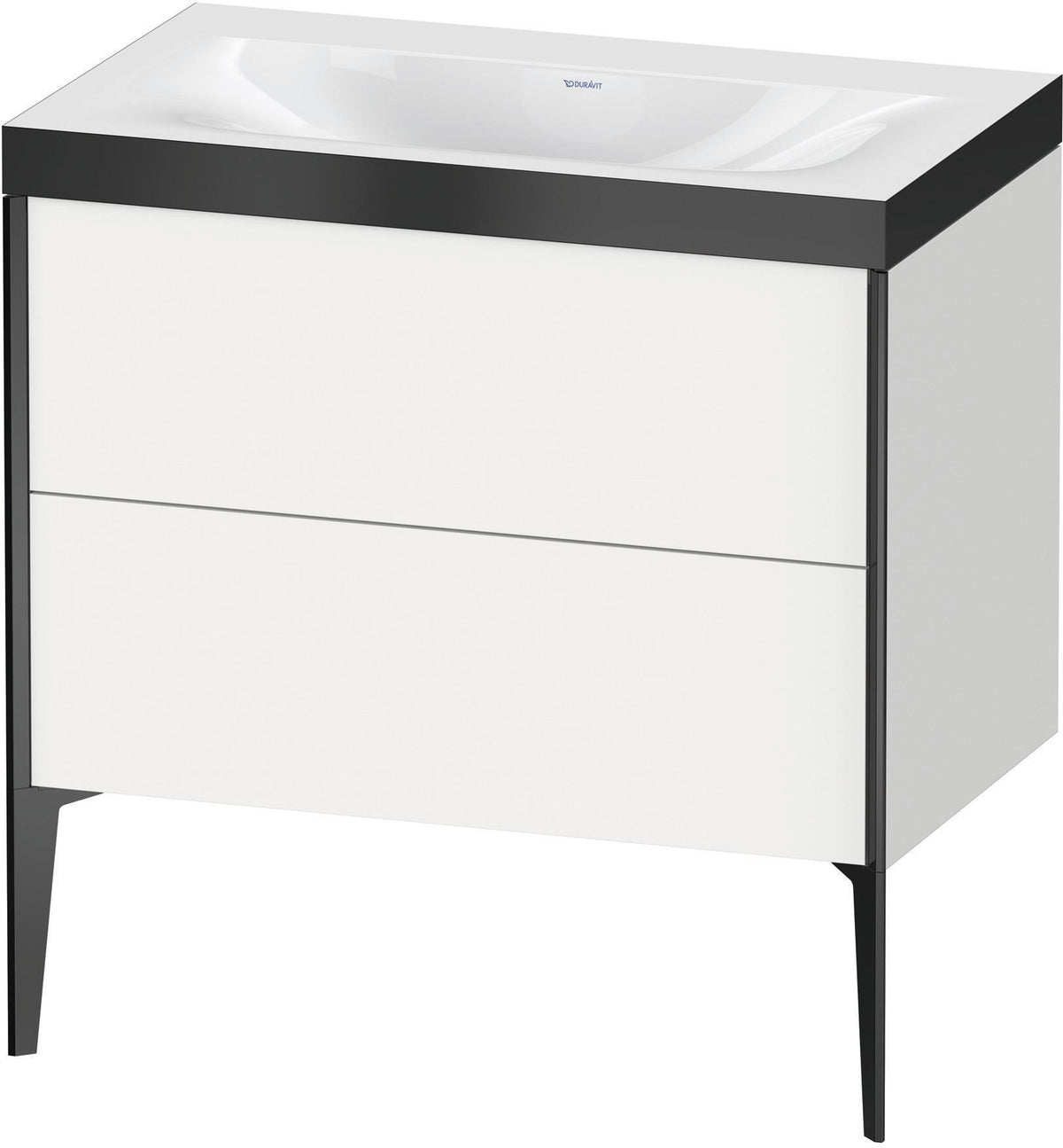 Duravit XViu c-bonded Waschtischset bodenstehend 800 mm mit 2 Auszügen, Push-Open und Soft-Close