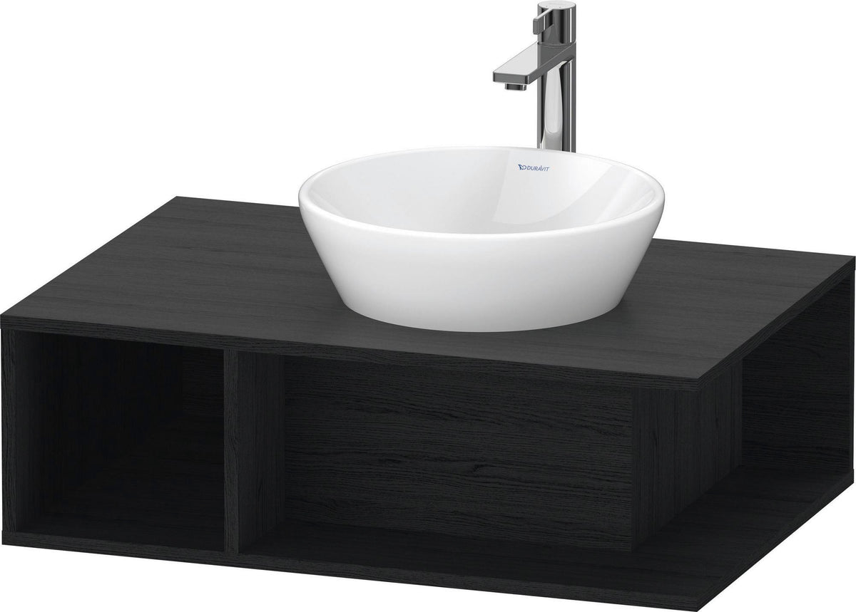 Duravit D-Neo Waschtischunterbau 800 mm Betongrau Matt – Wandhängend, 1 offenes Fach links